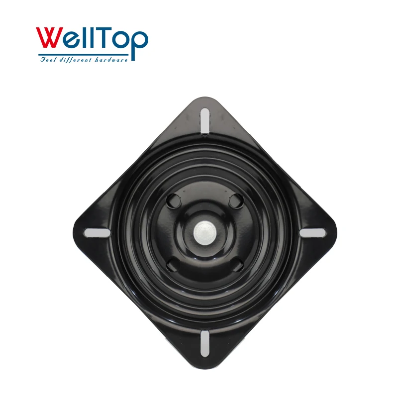 WELLTOP Furniture Accessories Hardware Metal Replacement Bar Stool Square Bearing 360 Degree Rotating Swivel Plate