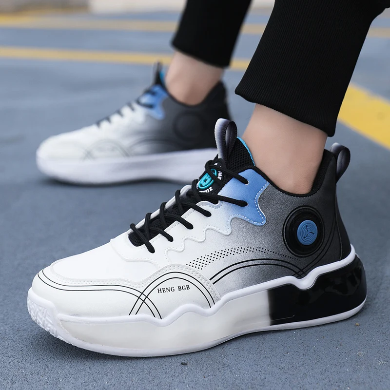 Sports Shoes Basketball Custom Logo Fashion Thick Sole Men Height Increasing Shoes