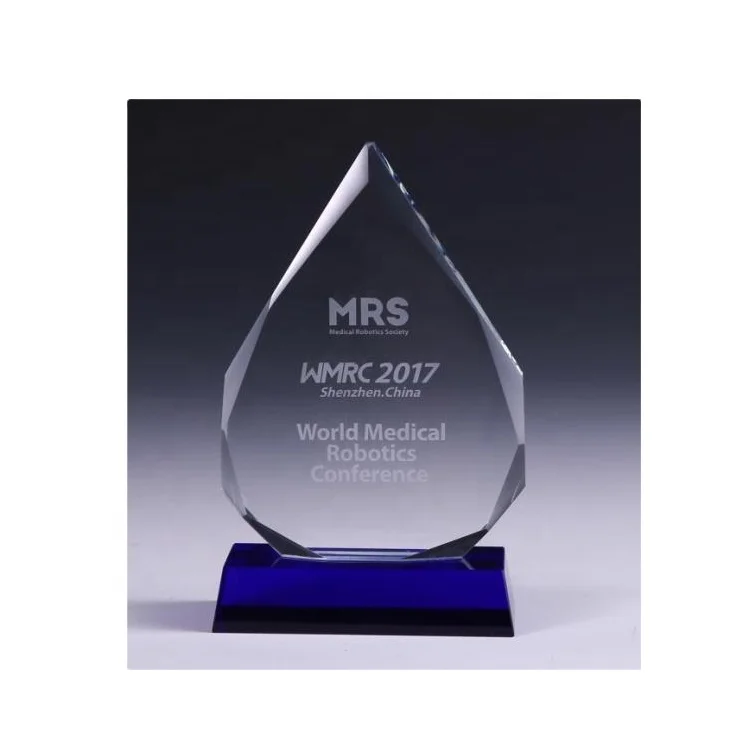Crystal Trophies Star shape Crystal Awards plaque