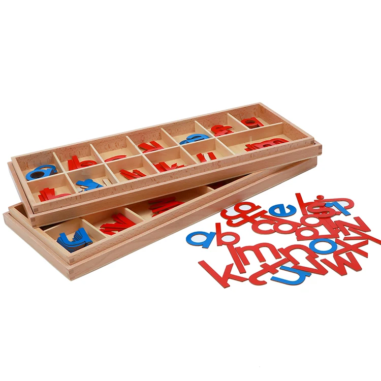 Kids Language Set Wooden Montessori Material Early Childhood Educational Toys Large Arabic Movable Alphabet
