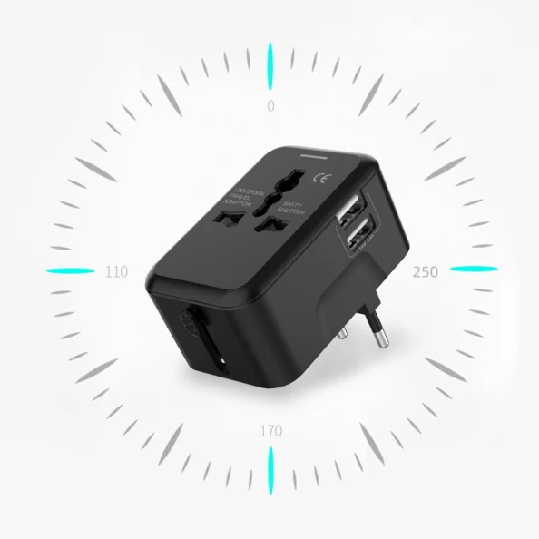 Most popular World 6A Travel Adapter Type C, International Universal World Travel Adapter Plug