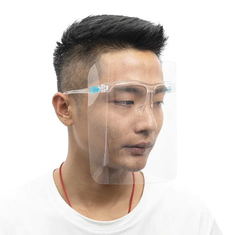  Wholesale Plastic Face Shield With Glasses Dust-Proof Protect Anti Fog