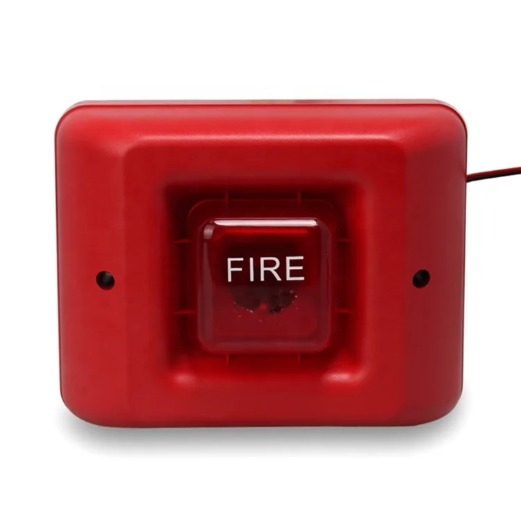 24VDC High Volume Loud Fire Alarm Strobe Sounder Firefighting Emergency Siren with Light