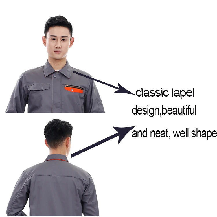 Custom Mens Engineer Clothing Work wear Jacket Fashion Long Sleeve Work  Uniform set