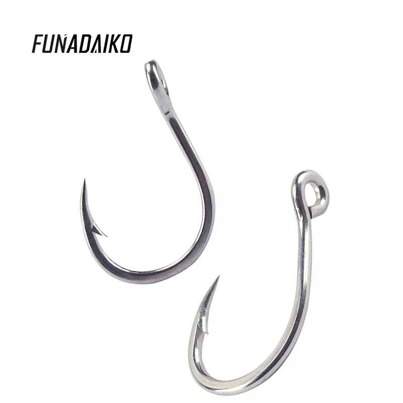 FUNADAIKO high carbon steel stainless saltwater fishing octopus strong circle hooks