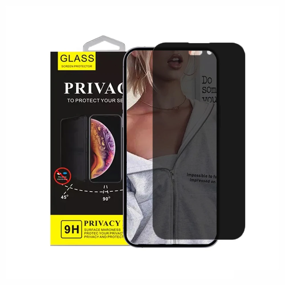 Защита экрана для IPhone 14 HD закаленное стекло Full Glue HD X XS XR конфиденциальная пленка для IPhone 13 12 11