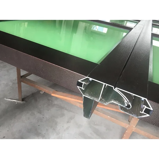 Commercial cheap aluminum alloy exterior frosted glass modern new black sectional panel garage door for homes