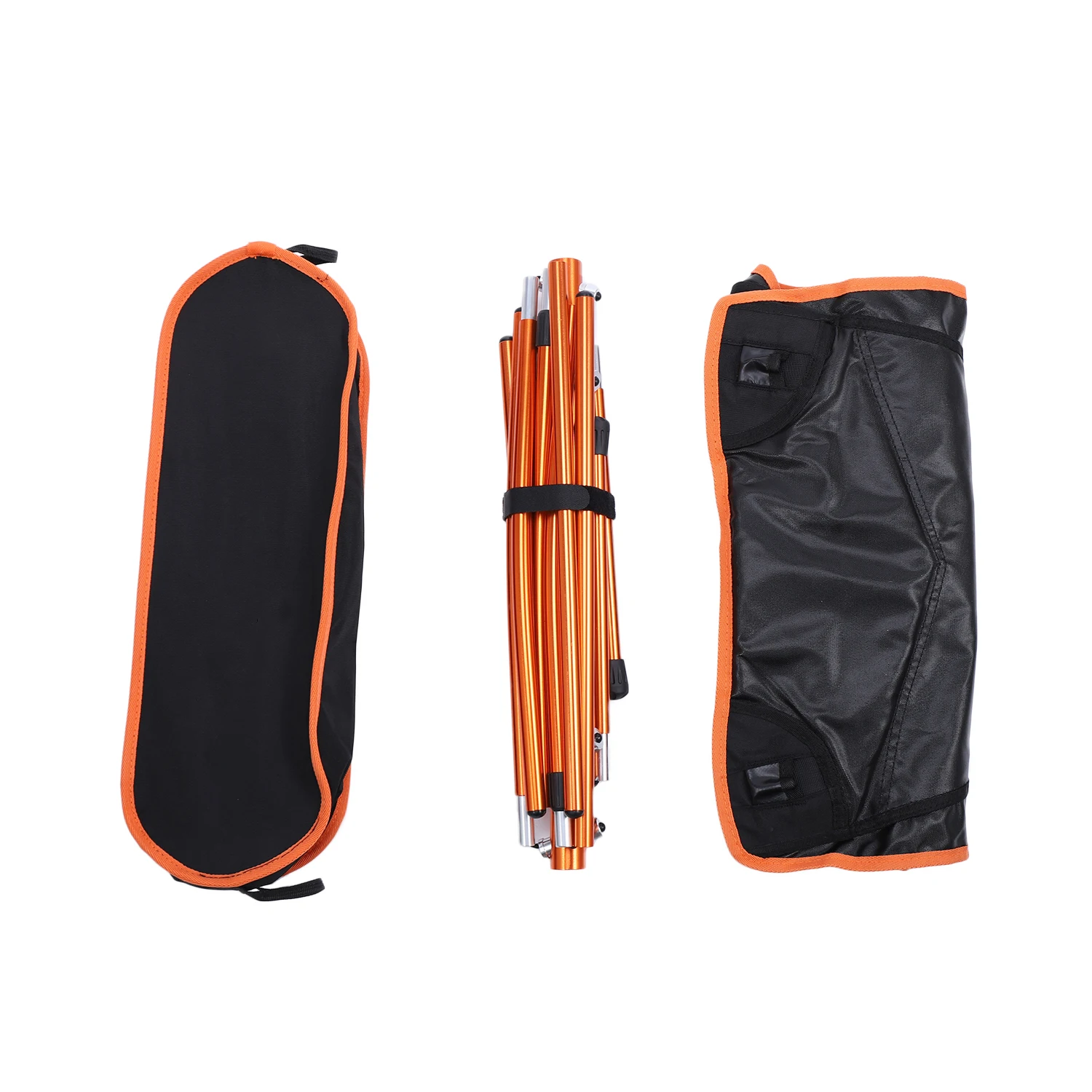 Factory Sale Custom Logo Black & Orange Outdoor Camping Moon Chair with Cup Holders