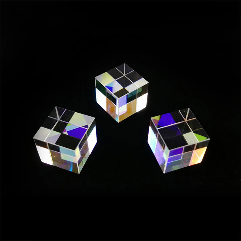 Optical Glass X-cube Dichroic Cube Design Cube Prism RGB Combiner Splitter Educational Gift Class Physics Educational Toy