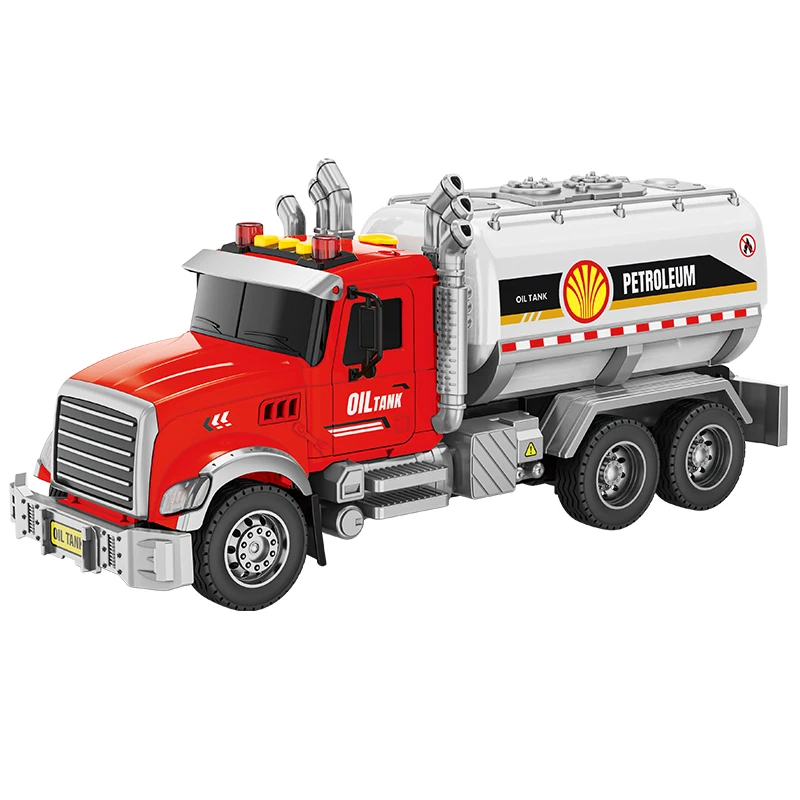 New Product Boys Other Toy Vehicle 1/10 Friction Toy Vehicle Friction Oil Tank Truck Toys With Light,Music,Spray