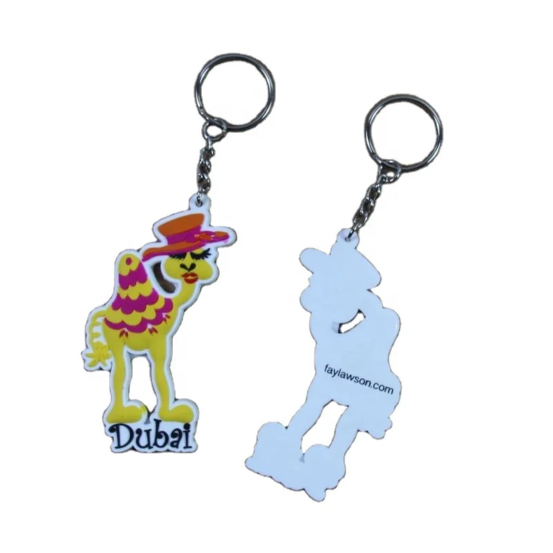 Factory cheaper price new mould Custom camel shape 2d/3d keyring silicone rubber soft pvc keychain with logo