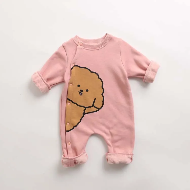 Wholesale lovely cartoon fleece infant toddlers clothing baby girl designers clothes