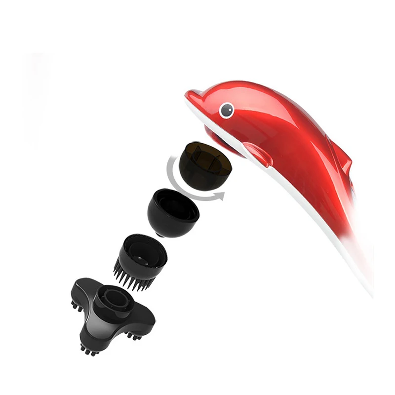Home use electric dolphin cervical vertebra shoulder waist massage rod hammer dolphin massage
