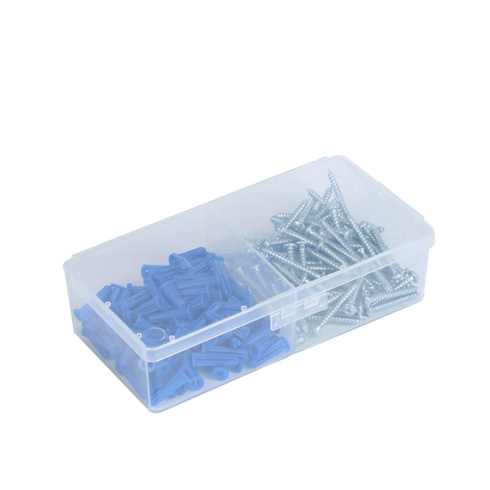 Plastic Expansion Anchor Furniture Screws Blue Easy Anchor Screw Kit