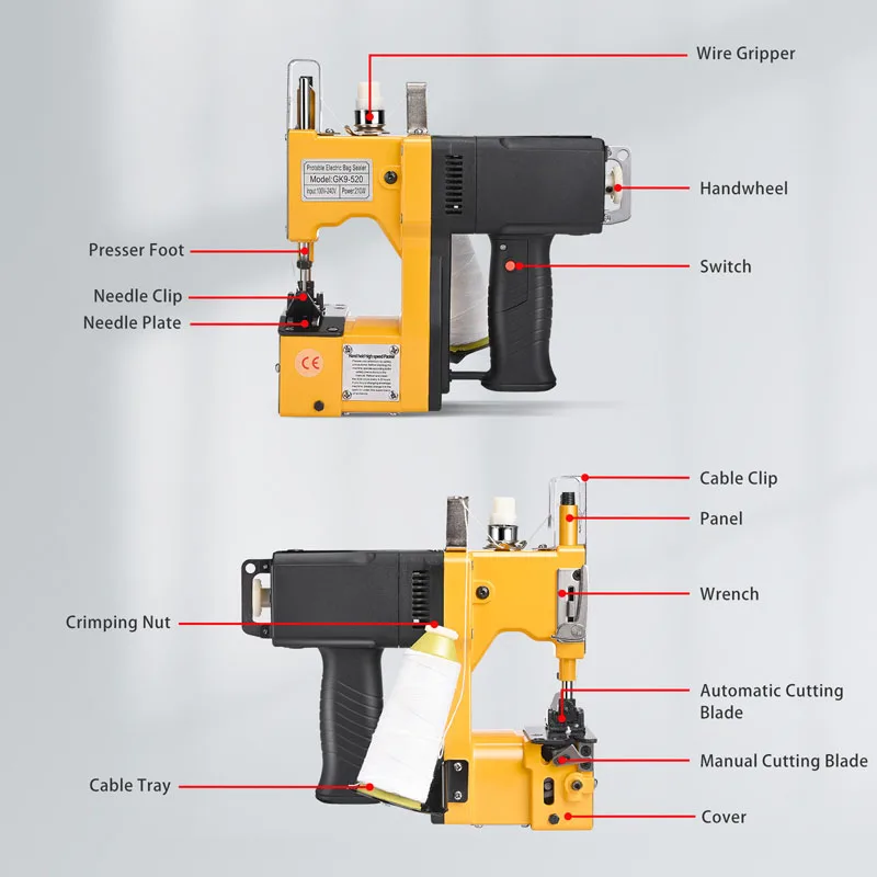 Portable Sewing Sealer Industrial Electric Sewing Machine Sealer Sealing Woven Bag Packing Sewing Sealer