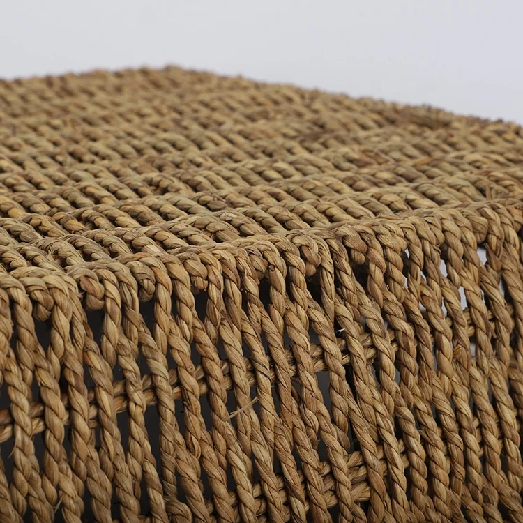 Cheap wholesale seagrass baskets woven basket storage straw rope woven basket