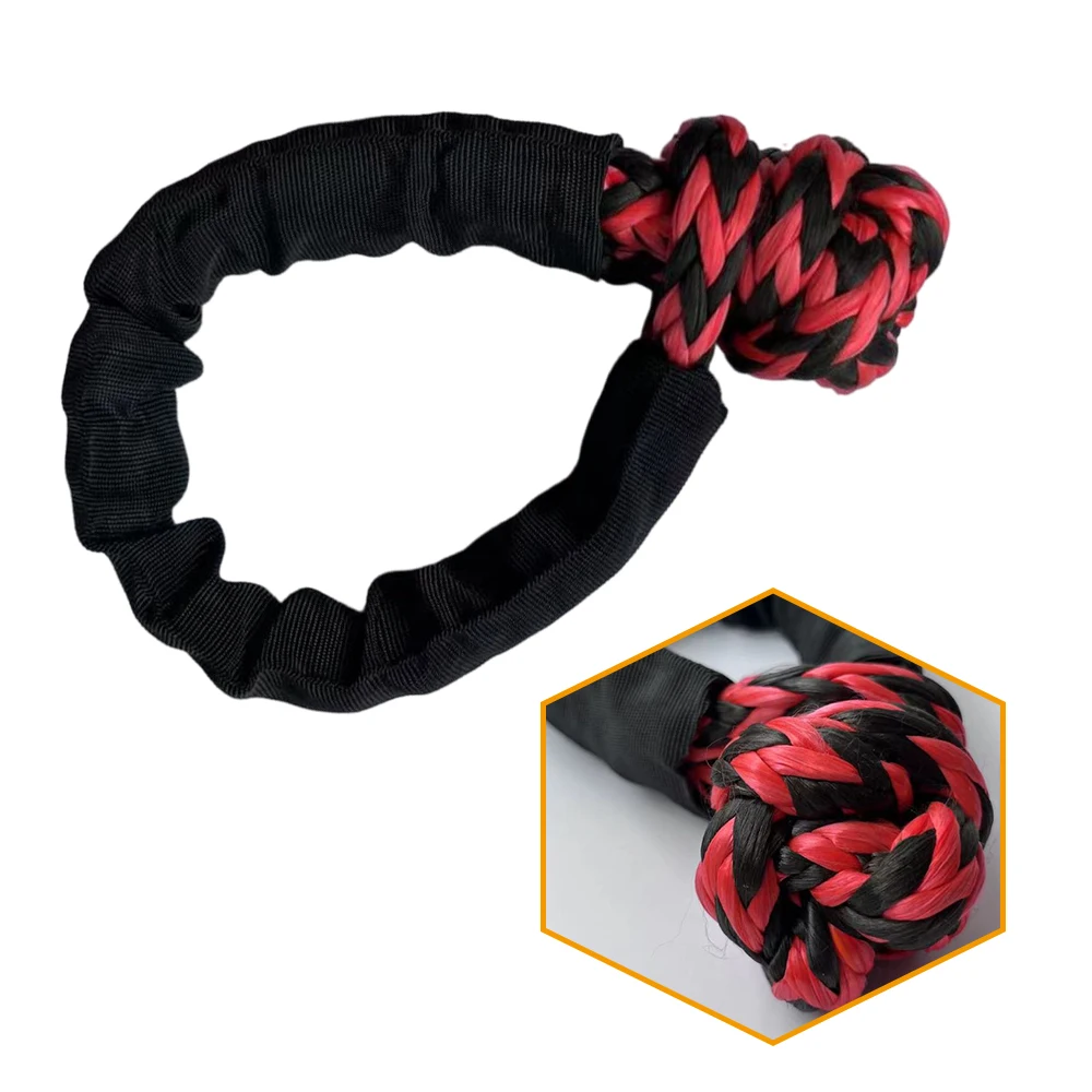 UHMWPE Recovery Ropes Vehicles off road Towing Winch Strap braided Tool Soft Shackle