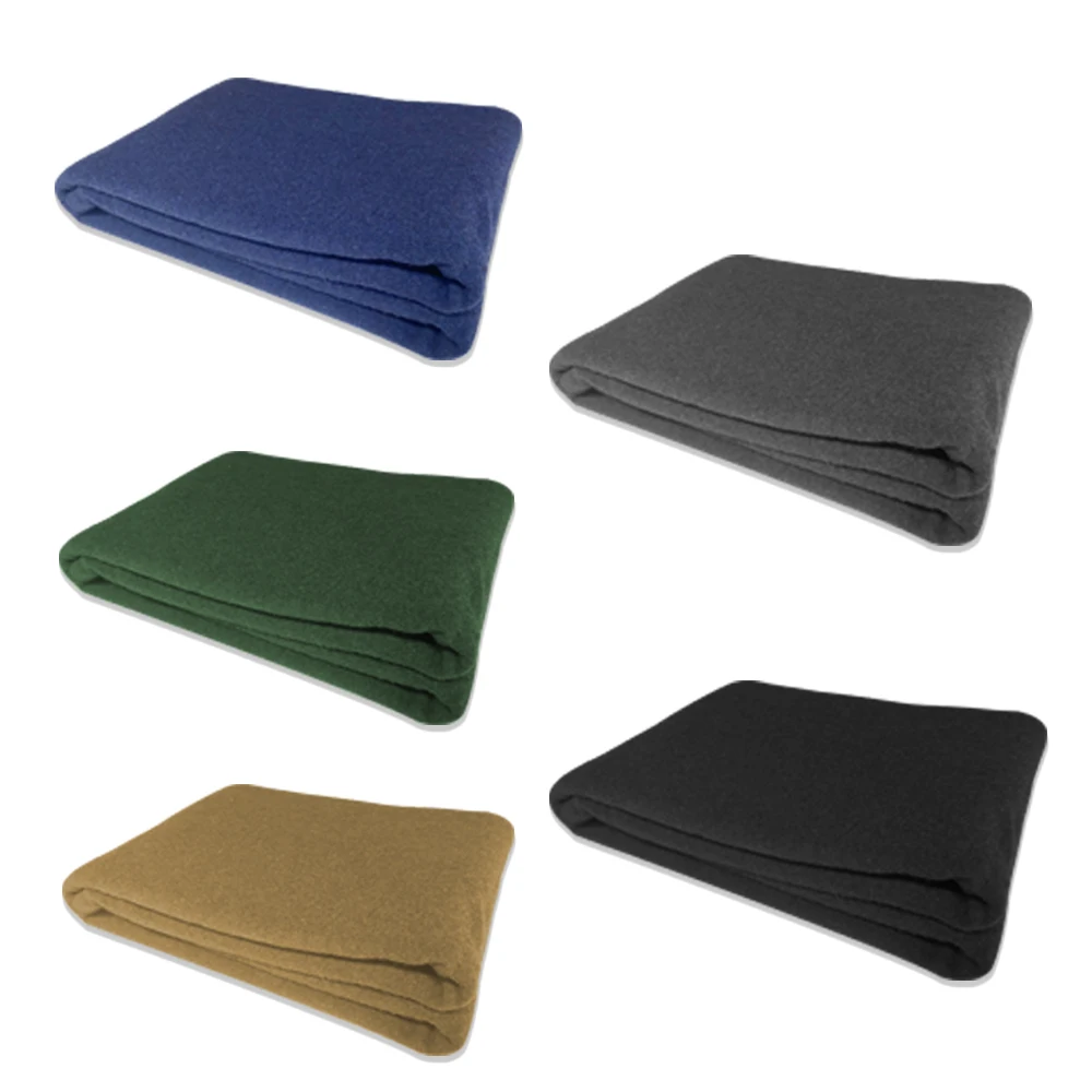 HENGJIU Flame Retardant Solid Heavy Warm Surplus Prisoner rescue Wool Blanket Relief wool emergency blanket