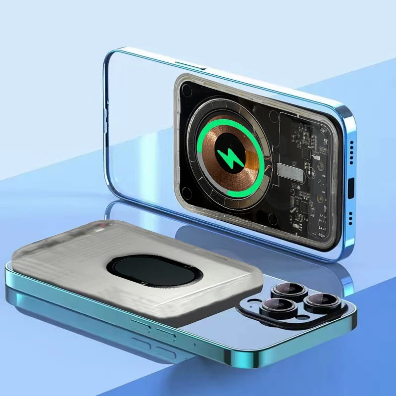 Gebra в наличии, Беспроводная зарядка, батарейный блок, Магнитный чехол для аккумулятора, внешний аккумулятор, магнитный беспроводной внешний аккумулятор для iphone