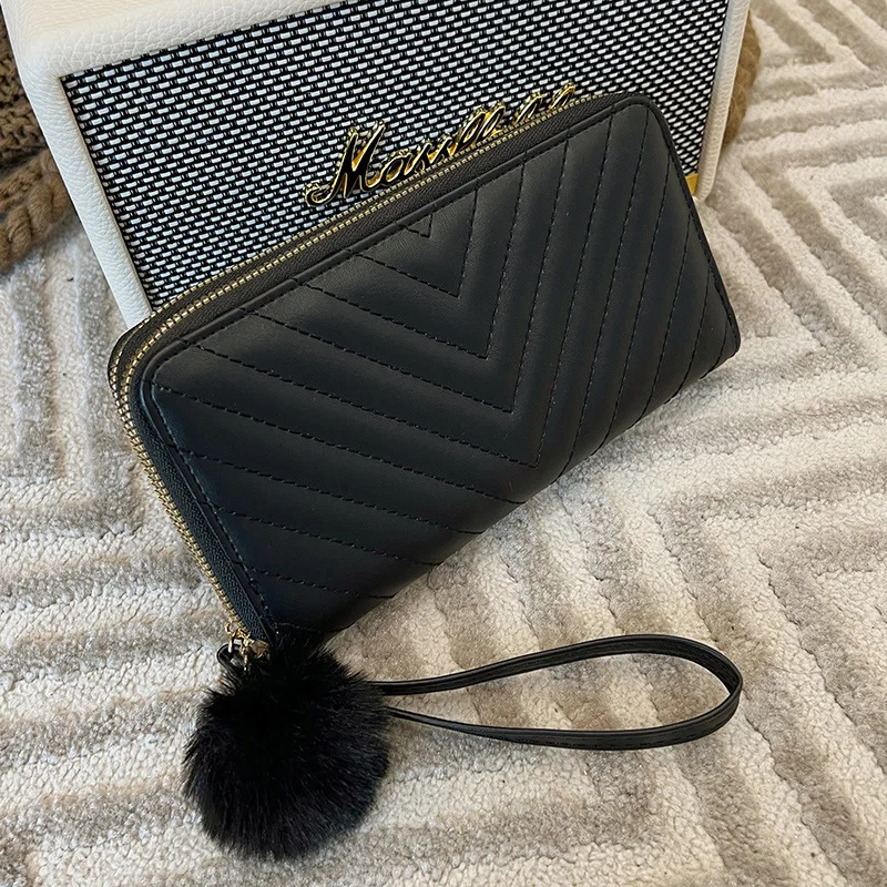 Simple Zipper Purses Long Section Clutch Wallet Soft Pu Leather Designer Slim Wallets Leather Woman