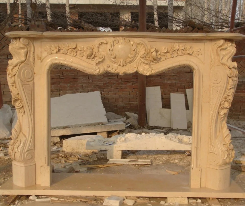 Factory direct sale marble stone contemporary fireplace surround