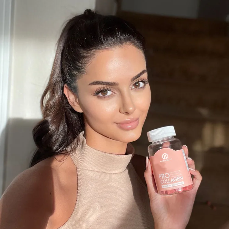 Wholesale Private Label Pro Collagen Gummies With Amino Acids & Vitamin C Skin Brightening Gummies Anti-Aging Superfood