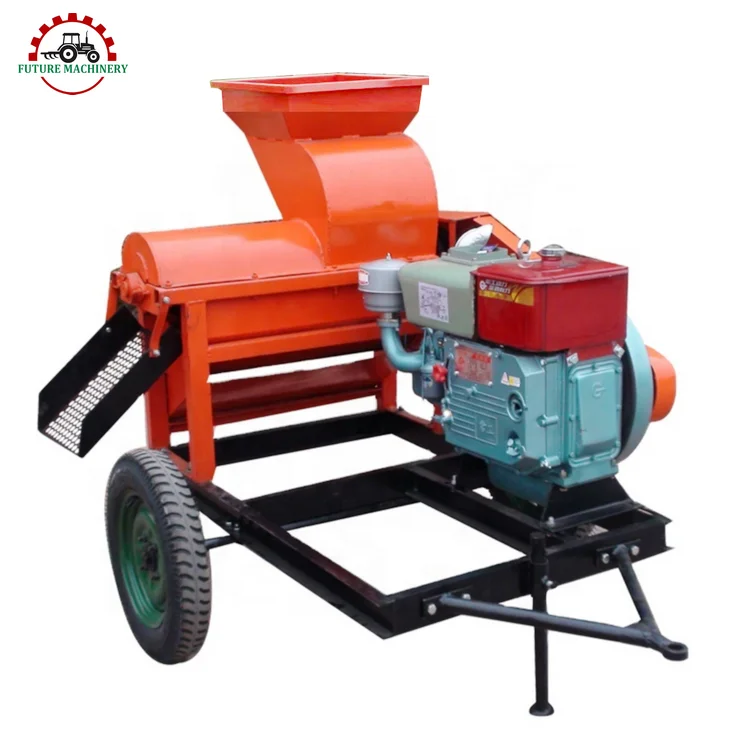 Farm tools corn thresher machine 15hp diesel engine maize sheller corn sheller