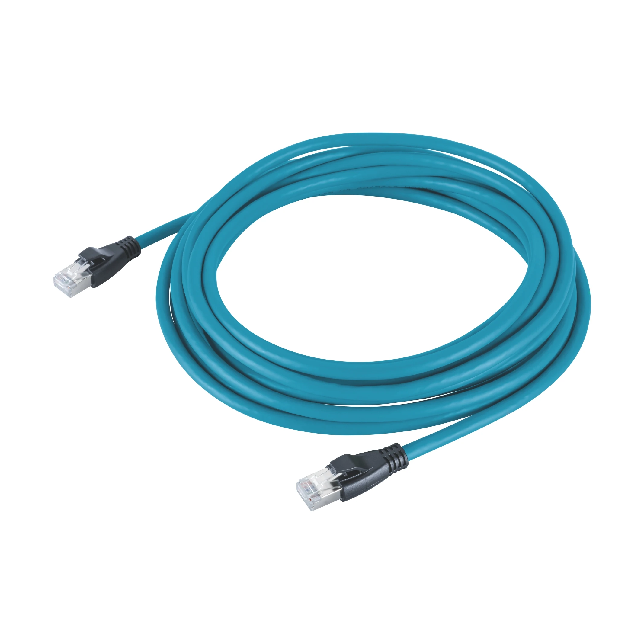 Соединительные кабели RJ45 двусторонние 8P8C штекер литой 1 м ПВХ Cat 5E черные патч-кабели