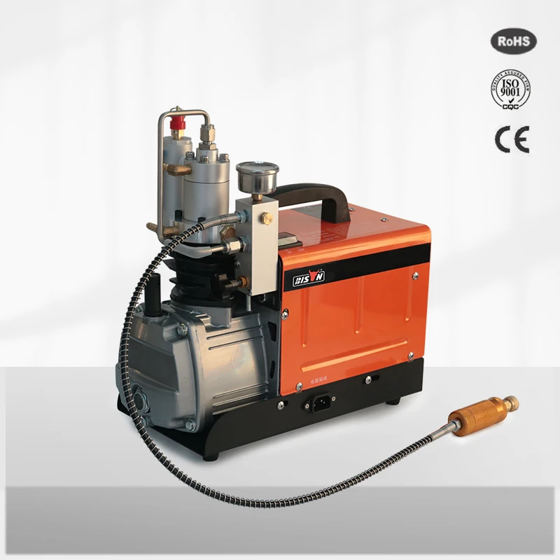 Bison China 300 Bar 220V Pcp Compressor Electric Air Compressor High Pressure Air Rifle Pcp