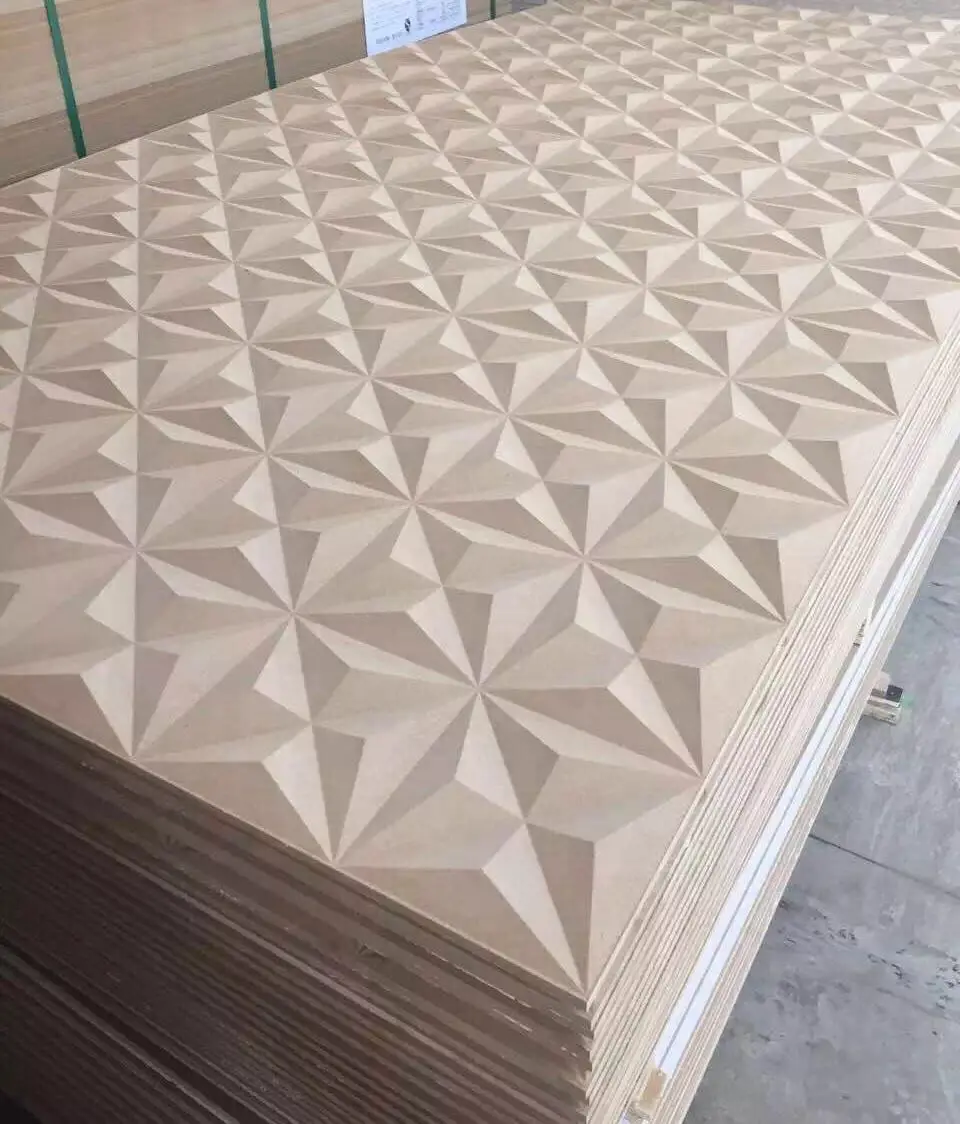 
Embossed MDF Wave Wall Paneling Decorative Pattern 3D Wall Panels 