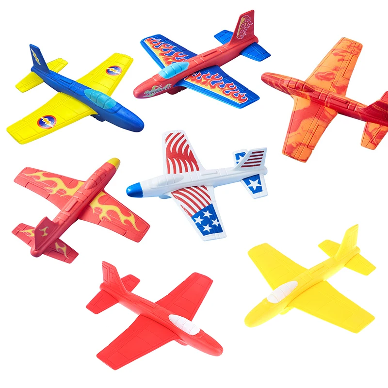 Lightweight Foam Glider Airplane Hand Throwing Lighted Aircraft Planes Outdoor Sports Toys for Kids RC Airplanes