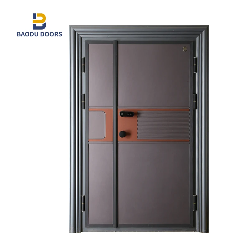 High quality american bulletproof modern American style interior metal wood door