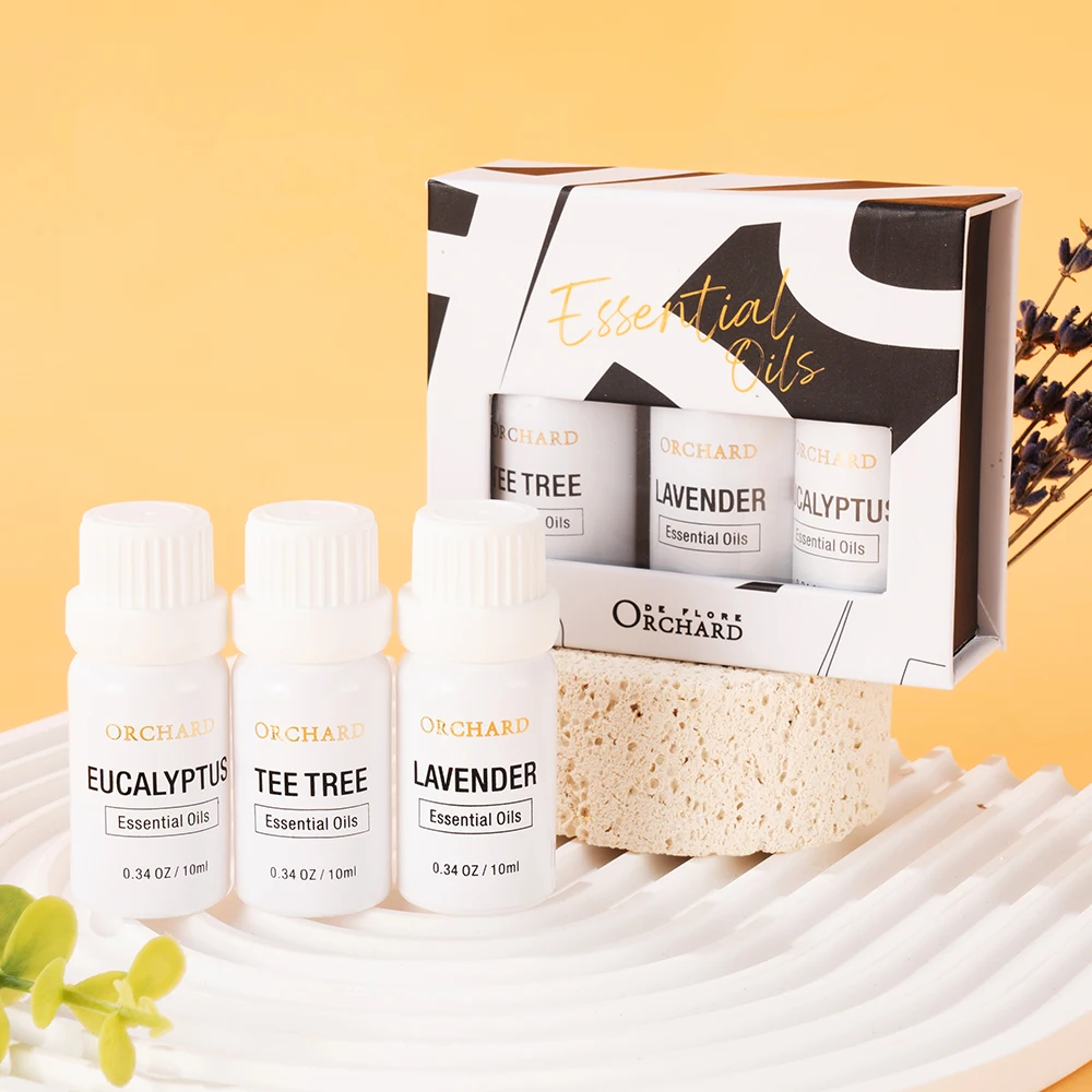 OEM/ODM Wholesale Pure Natural Aromatherapy Essential Oil Skin Massage Diffuser Eucalyptus/Tea Tree/Lavender Essential Oil Set