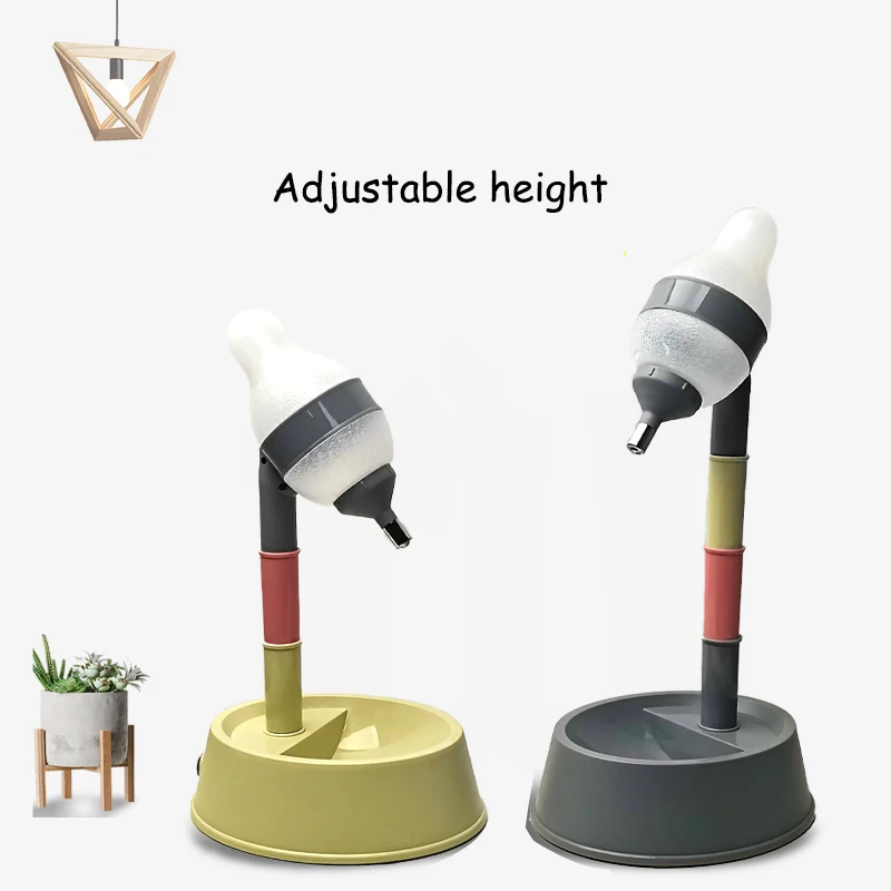 Multi-colors Height Adjustable Gravity Automatic Pet Water Feeder Standing Plastic Dog Drinking Pet Water Dispenser Cat Waterer