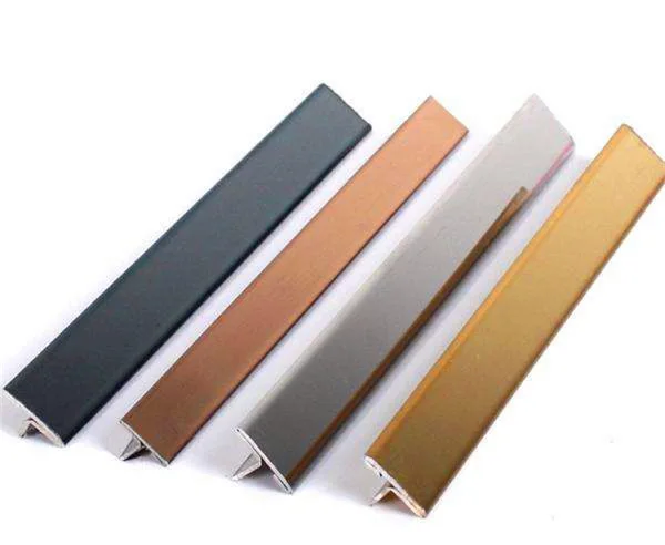 Decorative Strip Wardrobe Door Trim Plate T Shape Stainless Steel Tile Trim