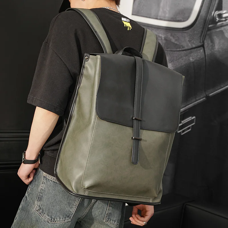 Custom Wholesale Large Elegant  Embossed Vegan  Luxury PU Leather Travel  Laptop Tote Backpack for Men Women