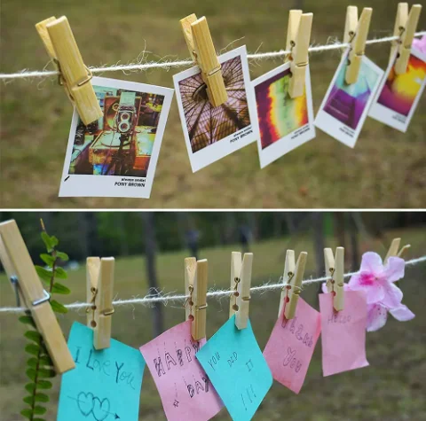 Small Natural Wood Pegs Clothes Peg Wooden Clothespins for Clothes Photo