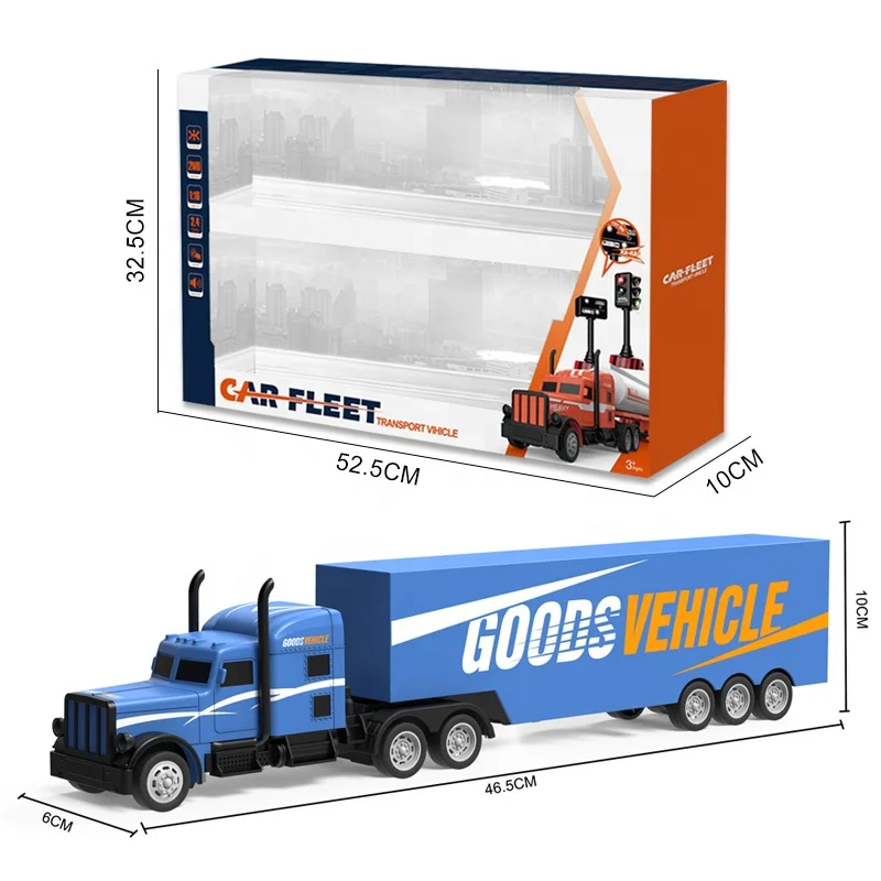 Remote control truck trailer transport vehicle toy 1:16 rc car container trailer toy