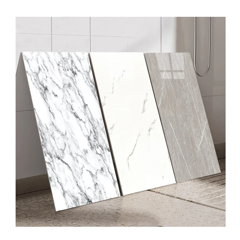 new design good quality 3d polished surface marble wall non slip tile white porcelain ceramic self adhesive wallpaper tile
