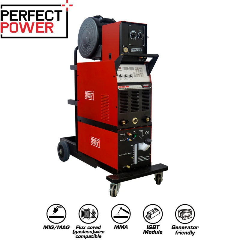 Mig-500L Gasless Flux Cored Wire Welding Machine Mig Double Pulse Mig Welder Igbt Mig Inverter Welding Machine