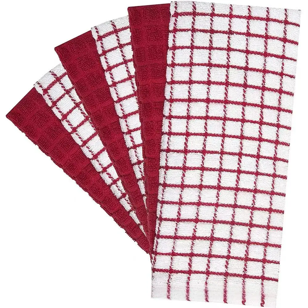 Custom Cotton Kitchen Towel Oil Stain Cleaning Cloth Strong Absorption Kitchen Towel Set For Household