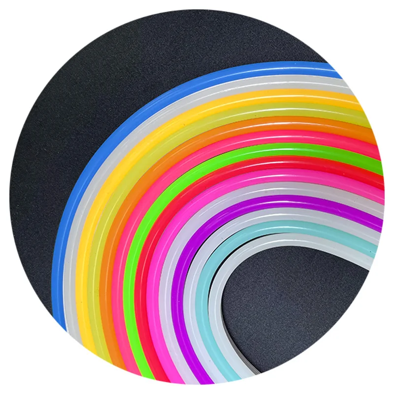 6x12mm  8x16mm Silicone Neon Strips Light for neon sign 50m roll 2.5cm cut neon led lights flexible soft strip 12v