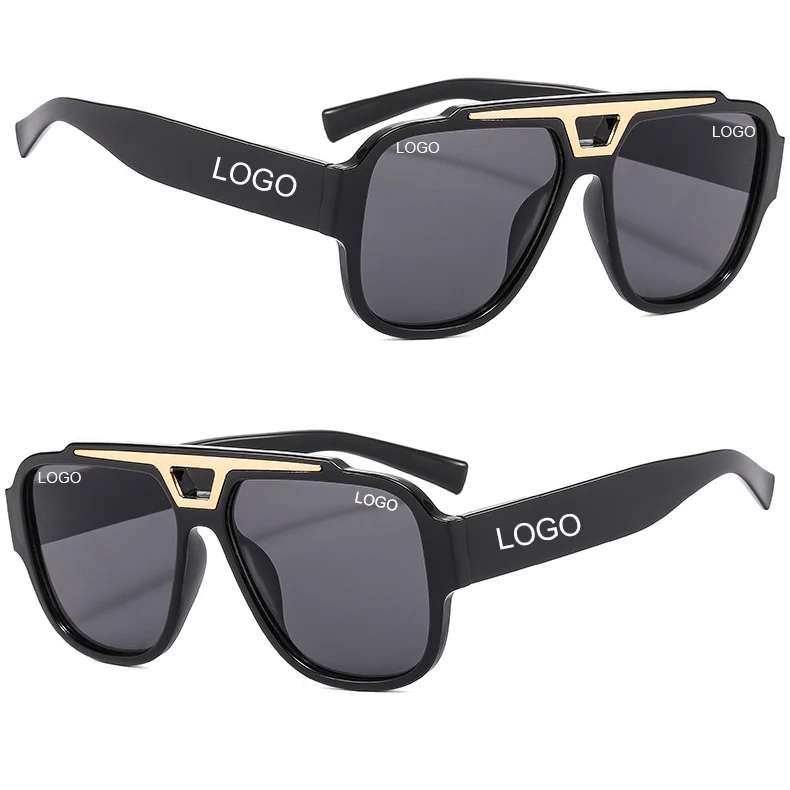 DL Glasses High Quality polit sunglasses men large frame double beam custom sun shades oversized fashion riding eyewear
