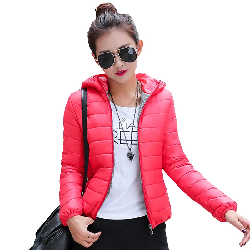 new winter jacket women autumn hooded Coat Female Spring Jacket Women Padded cotton Parkas Casual Thin light Basic Jackets