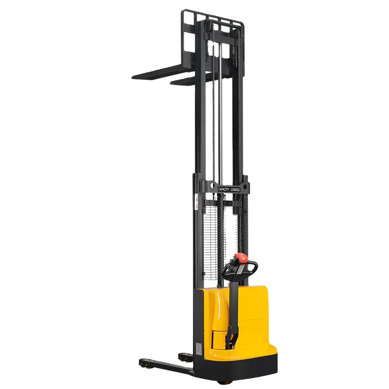 CDDE High Quality Walking Full DC Motor Reach Stacker Forklift 1.5 ton Electric Pallet jack Stacker