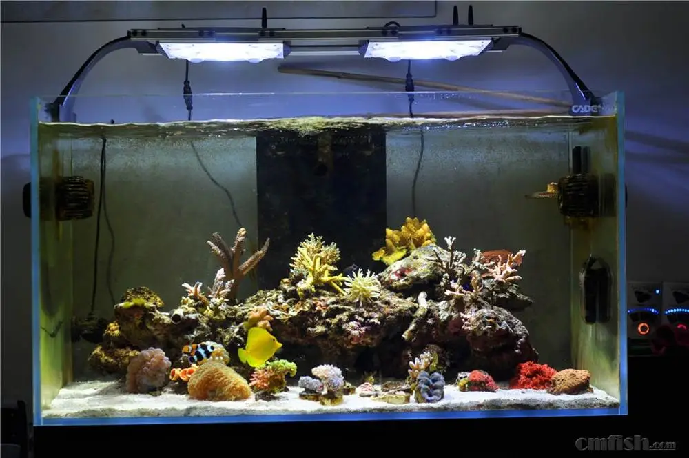 Беспроводной пульт дистанционного управления с регулируемой яркостью коралловых рифов светодиодный светильник 150 Вт Светодиодная подсветка для аквариума, 120 Вт led аквариум свет