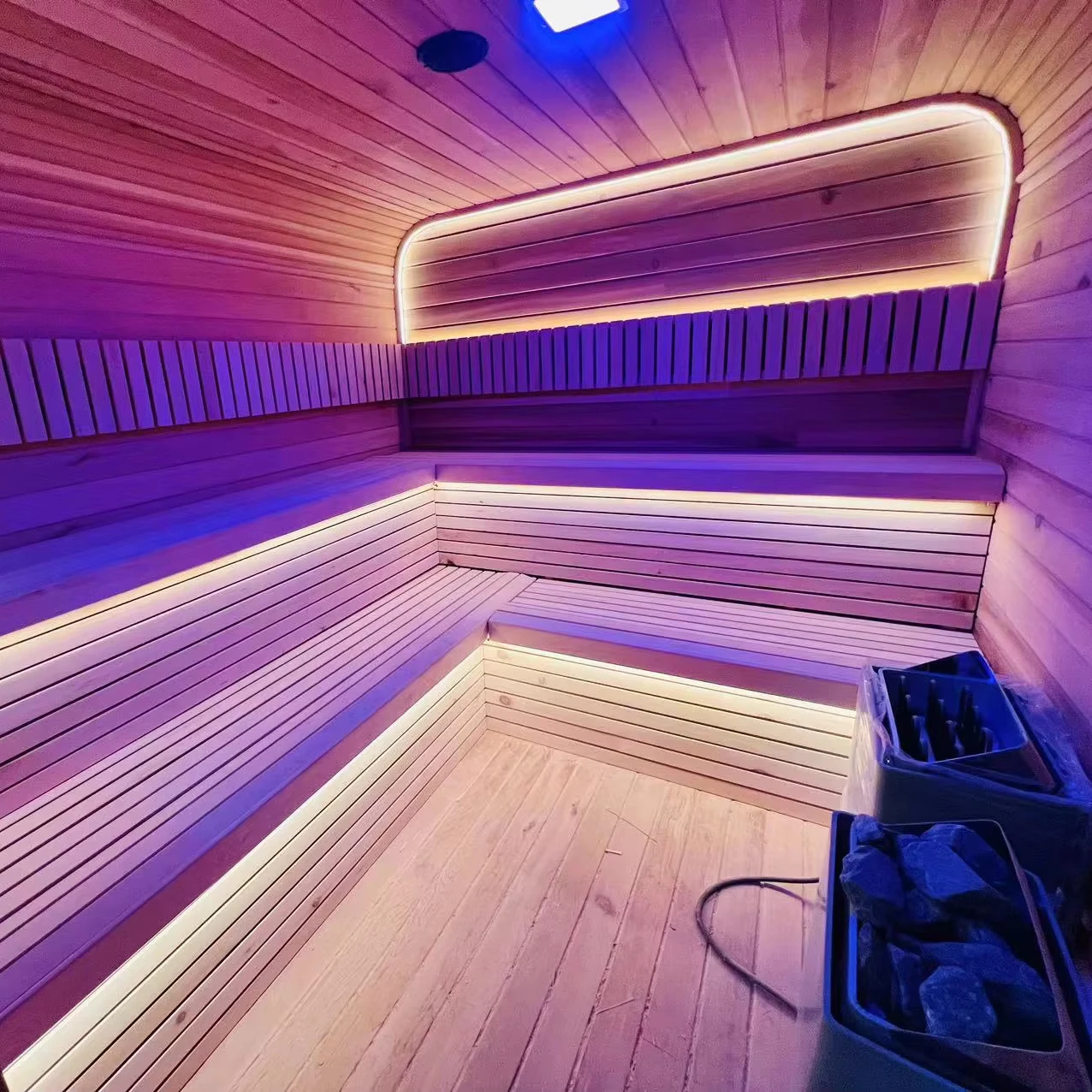 6 Person Sauna House Outdoor Sauna Steam Combo Rooms With Pointed Roof Outdoor Traditional Sauna