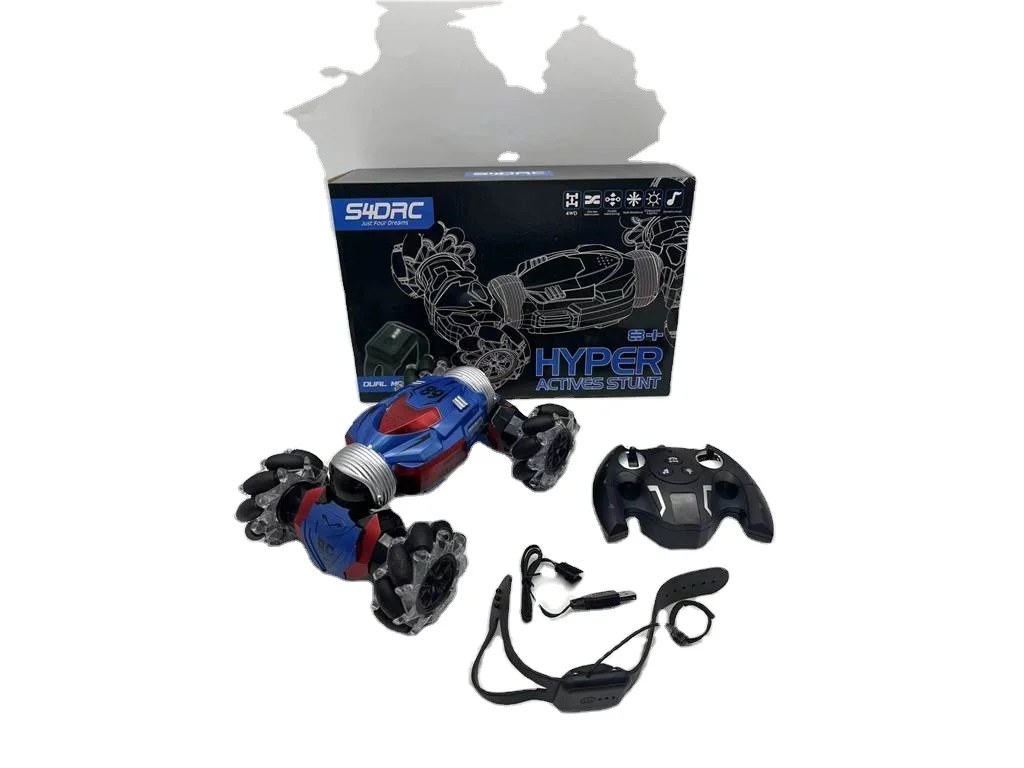 automatic demonstration remote control with usb charging cable 1:16 9 channel 4WD drive RC stunt car with light wheels music