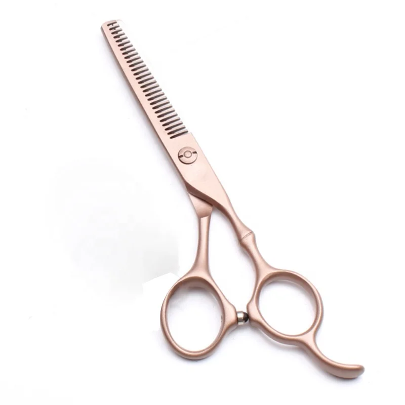 Ready To Ship Professional Salon Barber Hair Cutting Scissors Set 440C Rose Gold Hairdressing Thining Shears 6 Inch