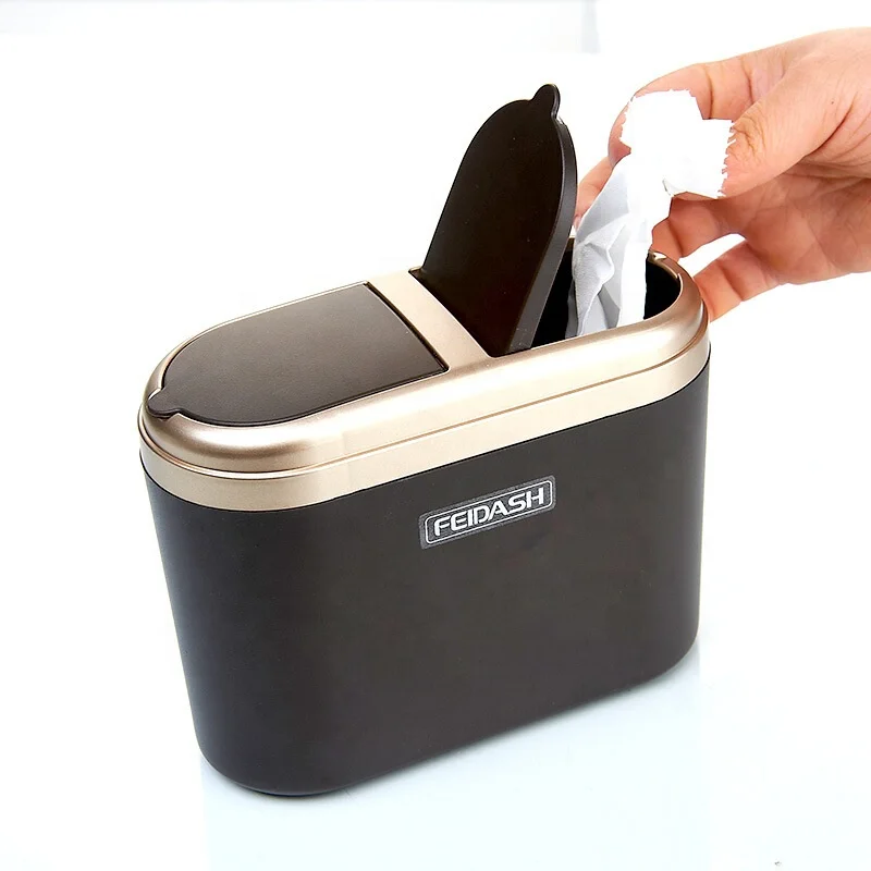 Home Cleaning Tools Trash Bin 0.8 L Mini Car Dust Kitchen Worktop Waste Bins Rubbish Trash Can Bucket